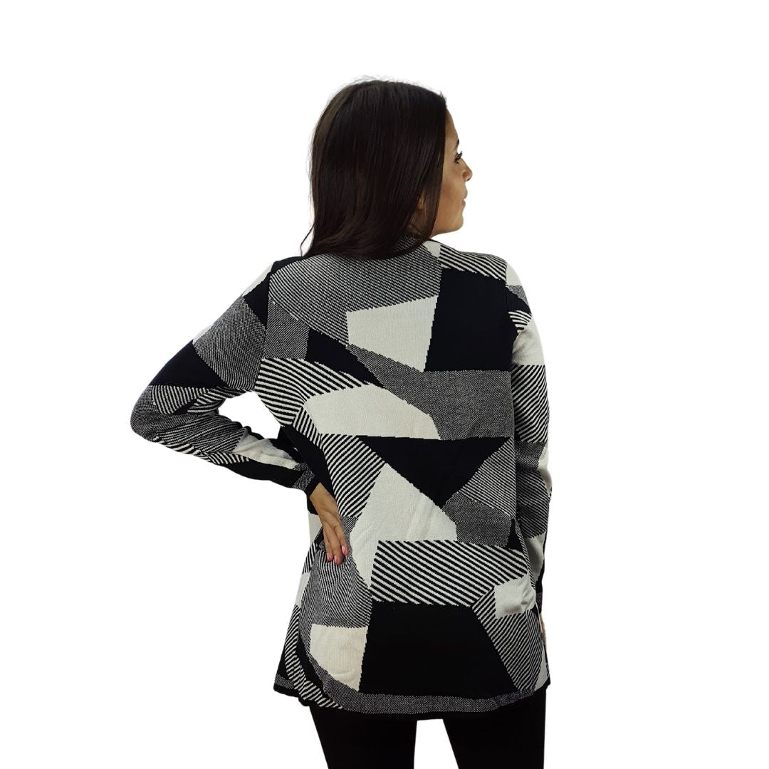 Tapado Vero moda Negro Style LURY SQUARE NASH L/S KNIT CARDIGAN(VMC-M