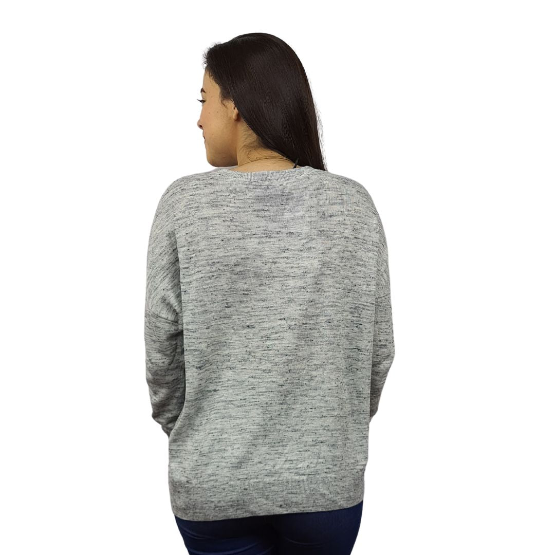 Sweater Vero Moda Gris Style EDDY L/S KNIT(RN)