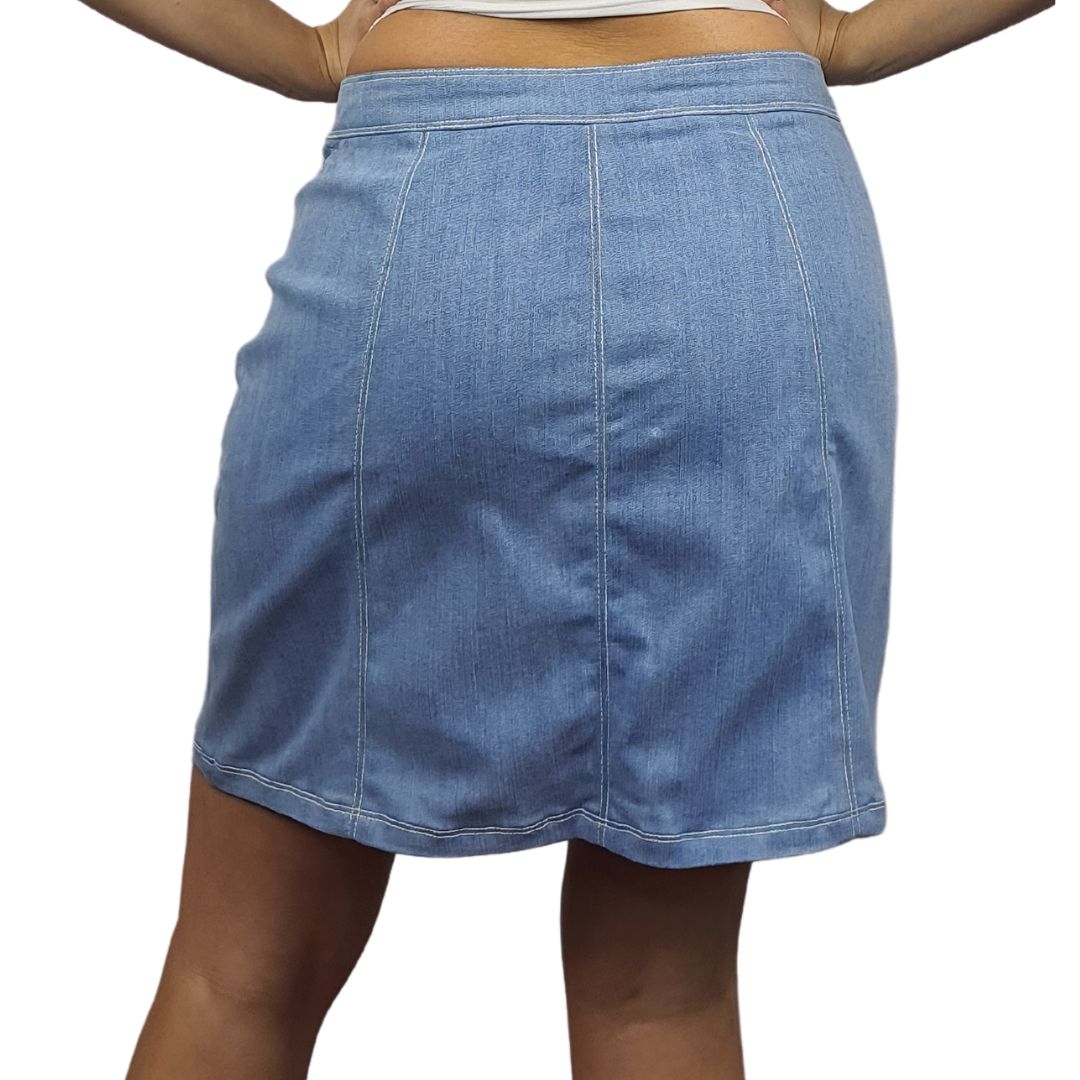 Falda Vero Moda Azul Claro Style WRITER HW DENIM SKIRT(TP)