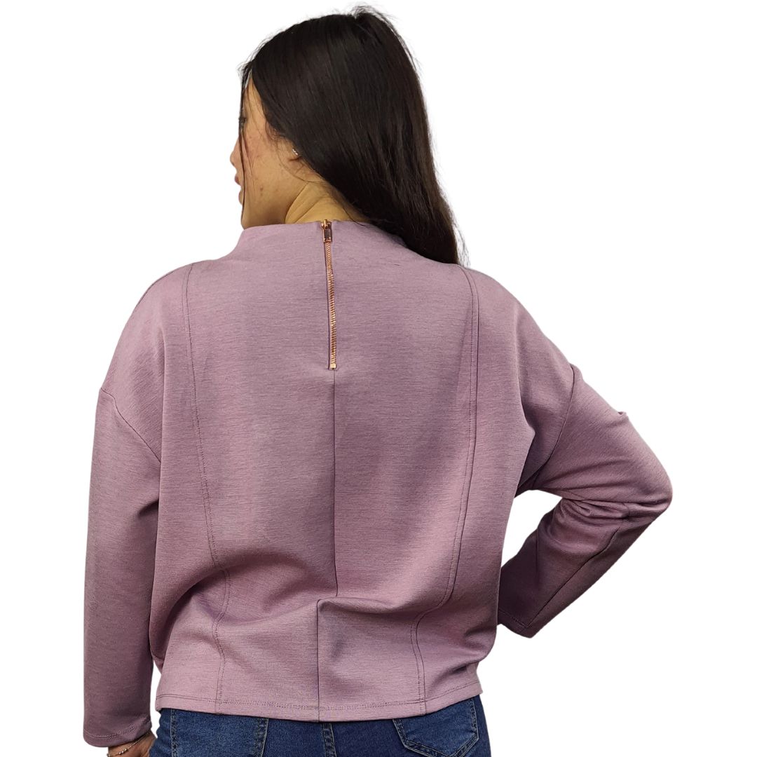 Blusa Vero Moda Rosa Vieja Style BOM L/S TOP(UM)