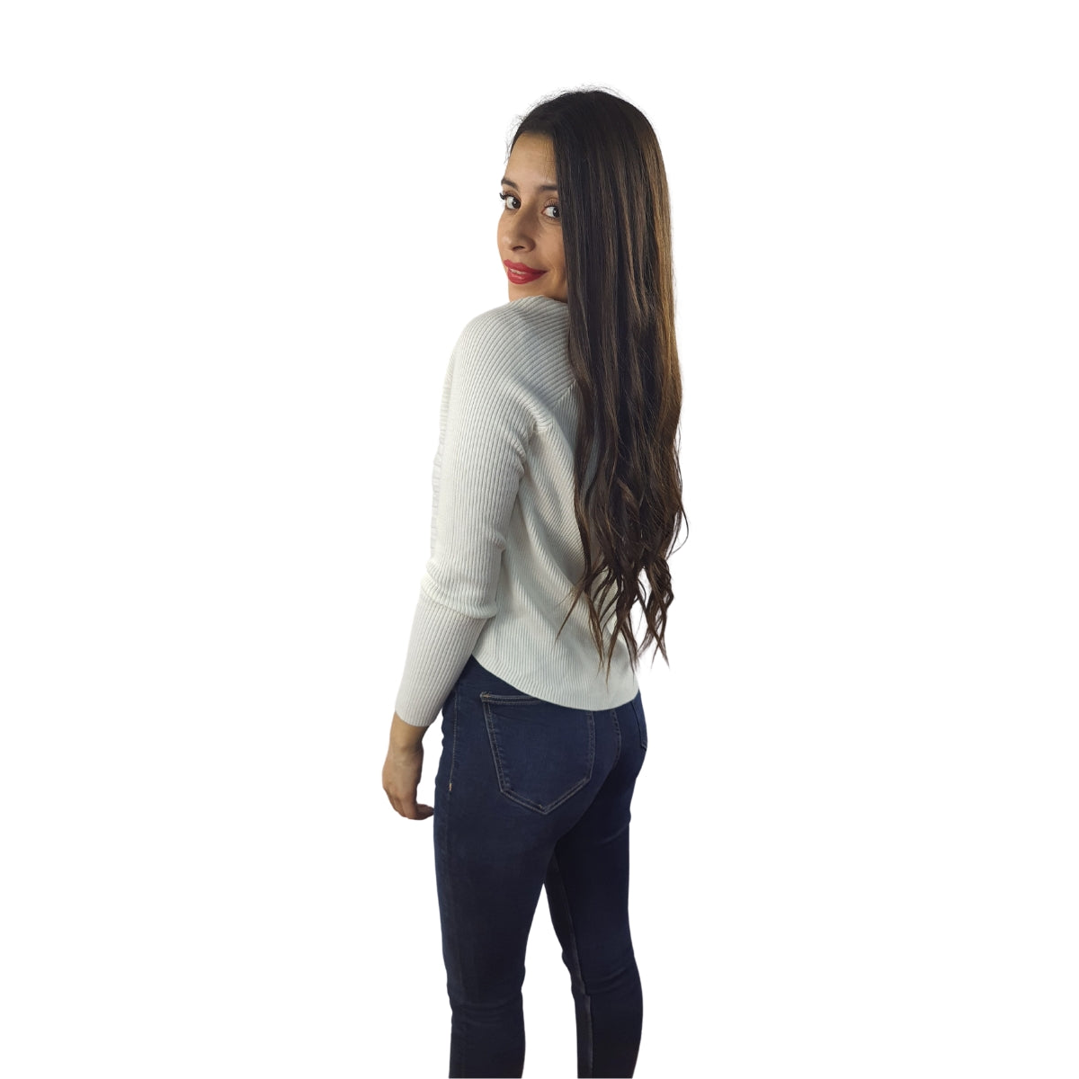 Sweater Vero Moda Blanco Style LYNN L/S KNIT(NL)