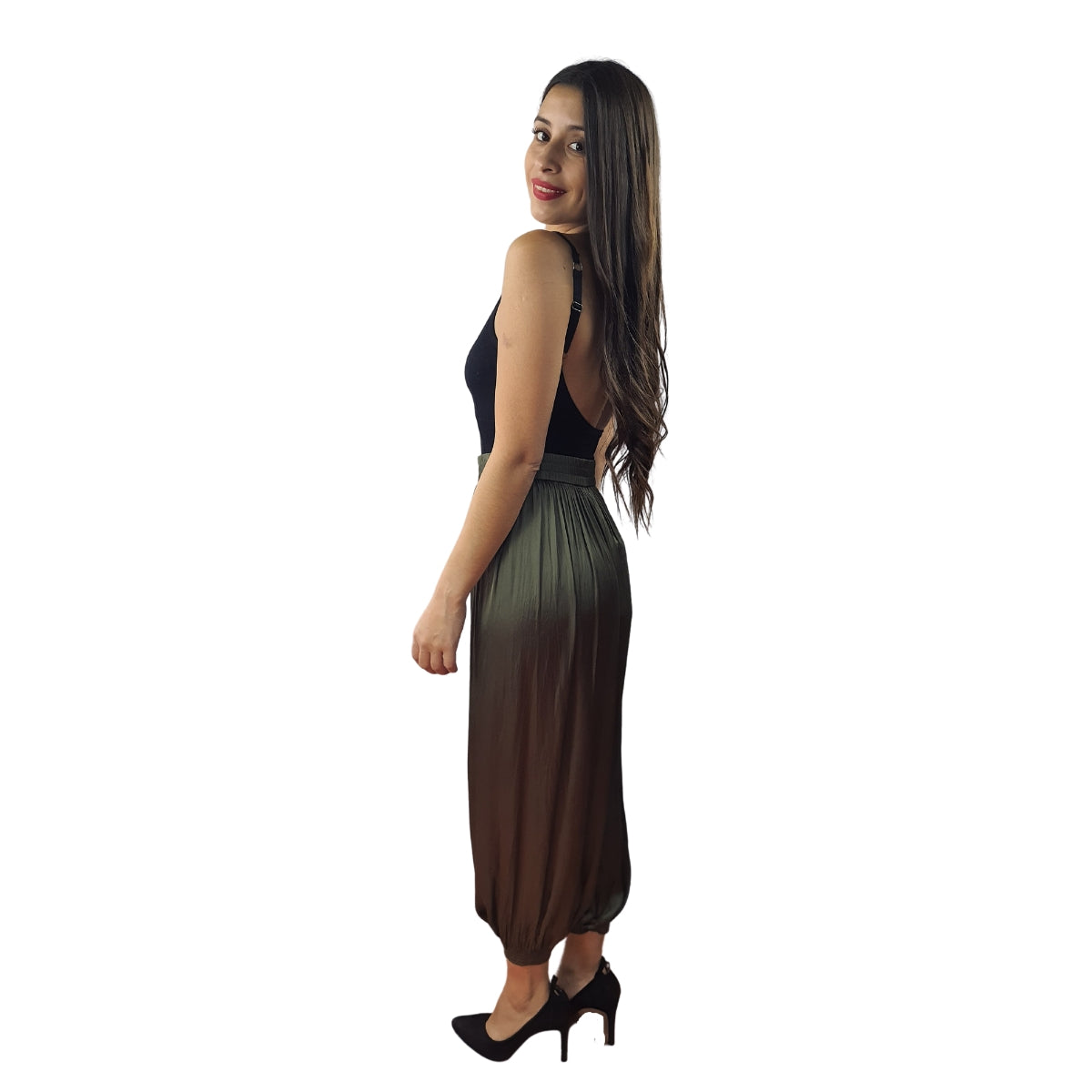 Pantalon Vero Moda Verde Style DONNA 9/10 LOOSE PANTS(VMC-HH)