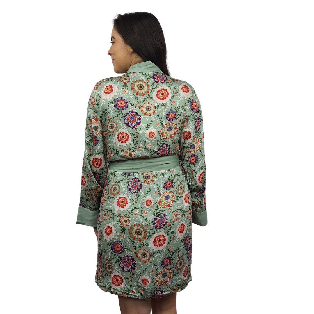 Bata de Pijama Vero Moda Verde Claro Style NANCZ L/S ROBE(HOMEWEAR)