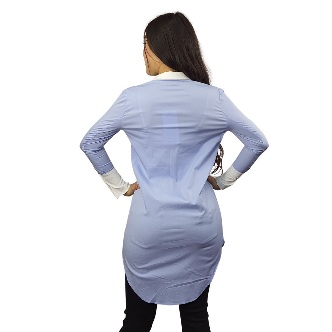 Blusa Vero Moda Azul Style PANDORAL L/S LONG SHIRT(MW-EC-2)