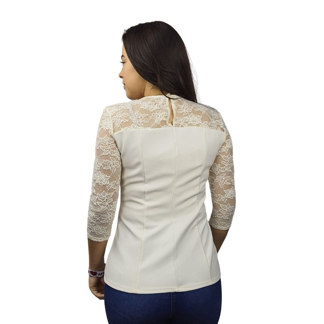Blusa Vero Moda Beige Style MELON 3/4 JERSEY TOP(VMC-BN-ET-2)