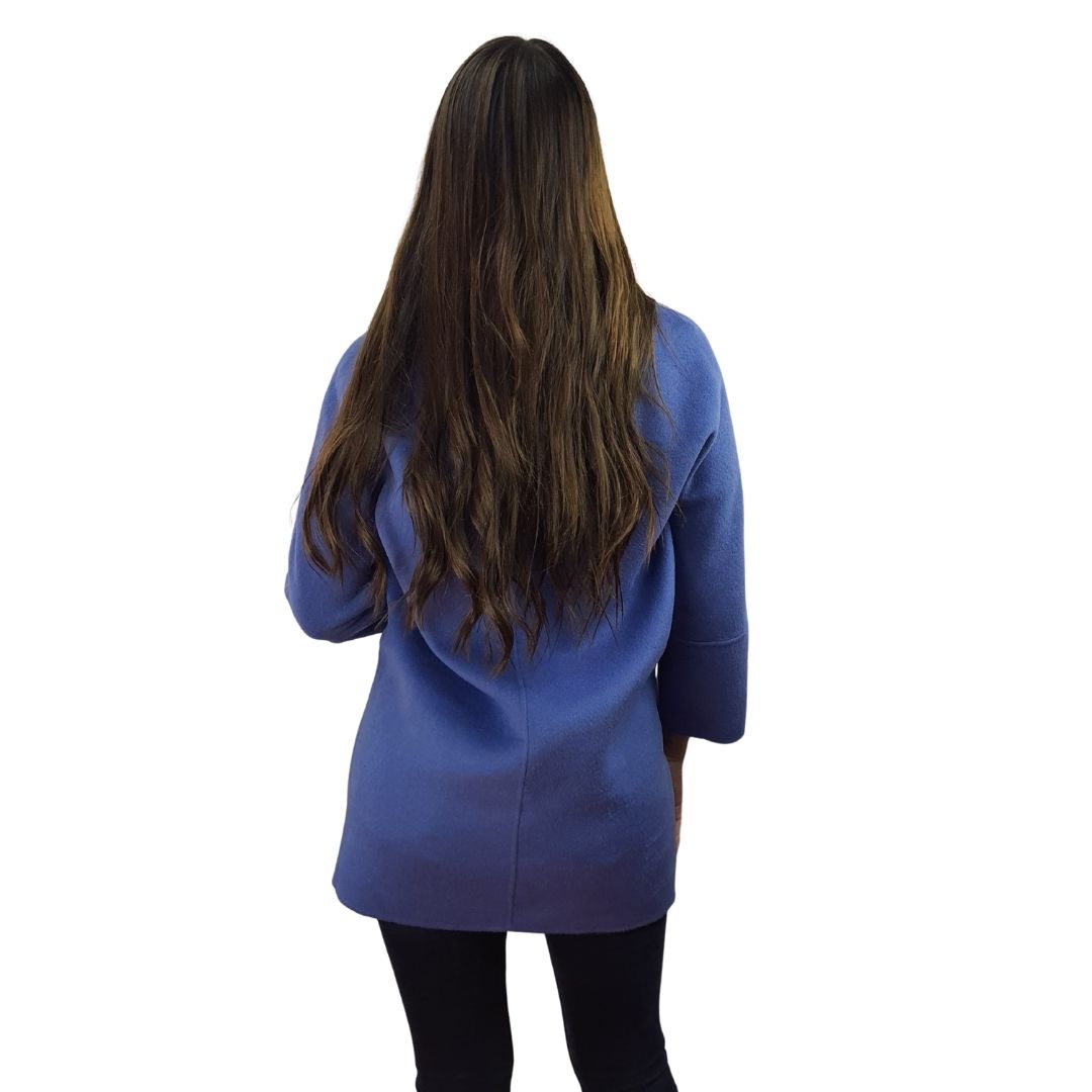 Blazer Vero moda Azul Style POLINE DF L/S WOOL COAT(VMC-DR)