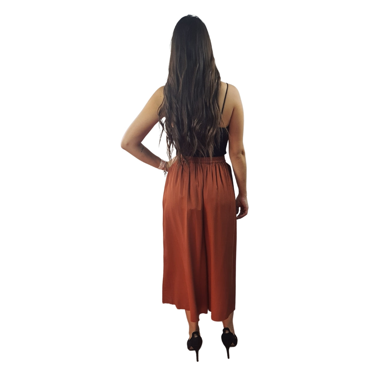 Pescador Vero Moda Marron Style JULY SOFT 7/8 WIDE PANTS(HH)