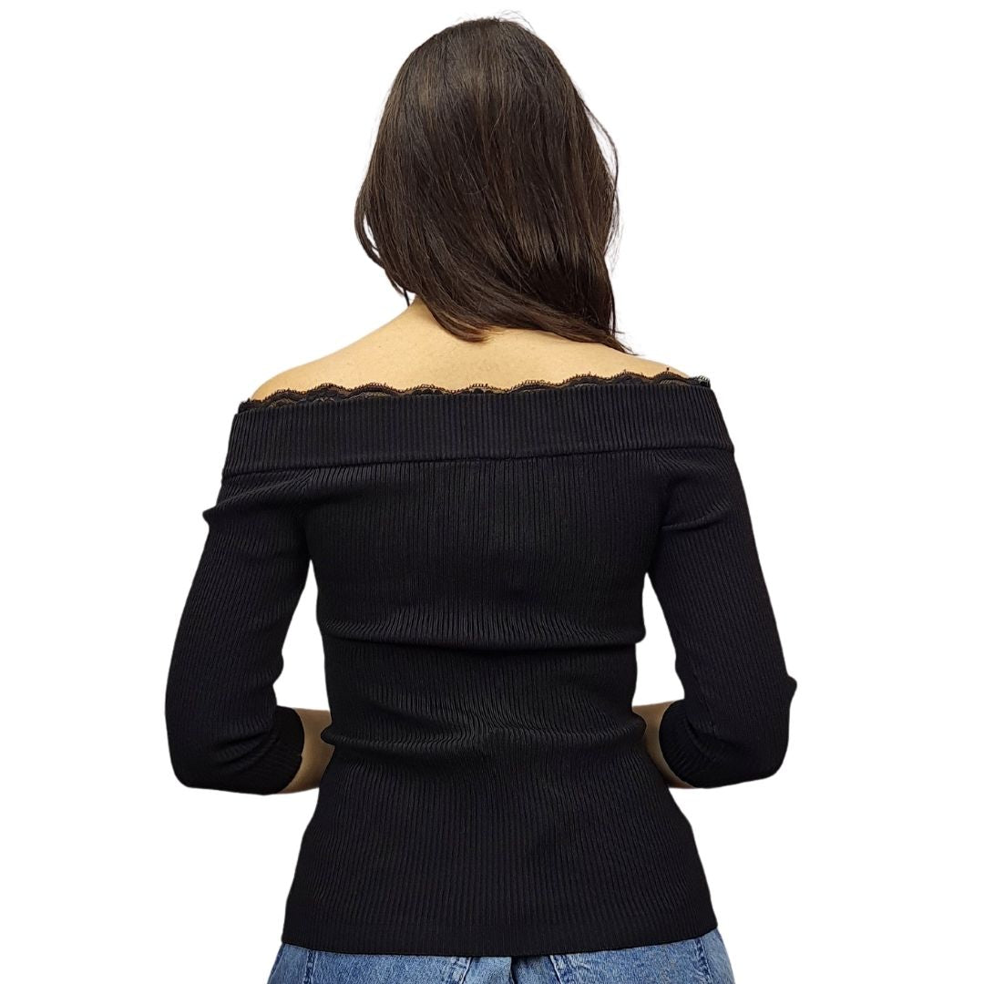 Blusa Vero moda Negro Style SHARIN 3/4 KNIT(EL)
