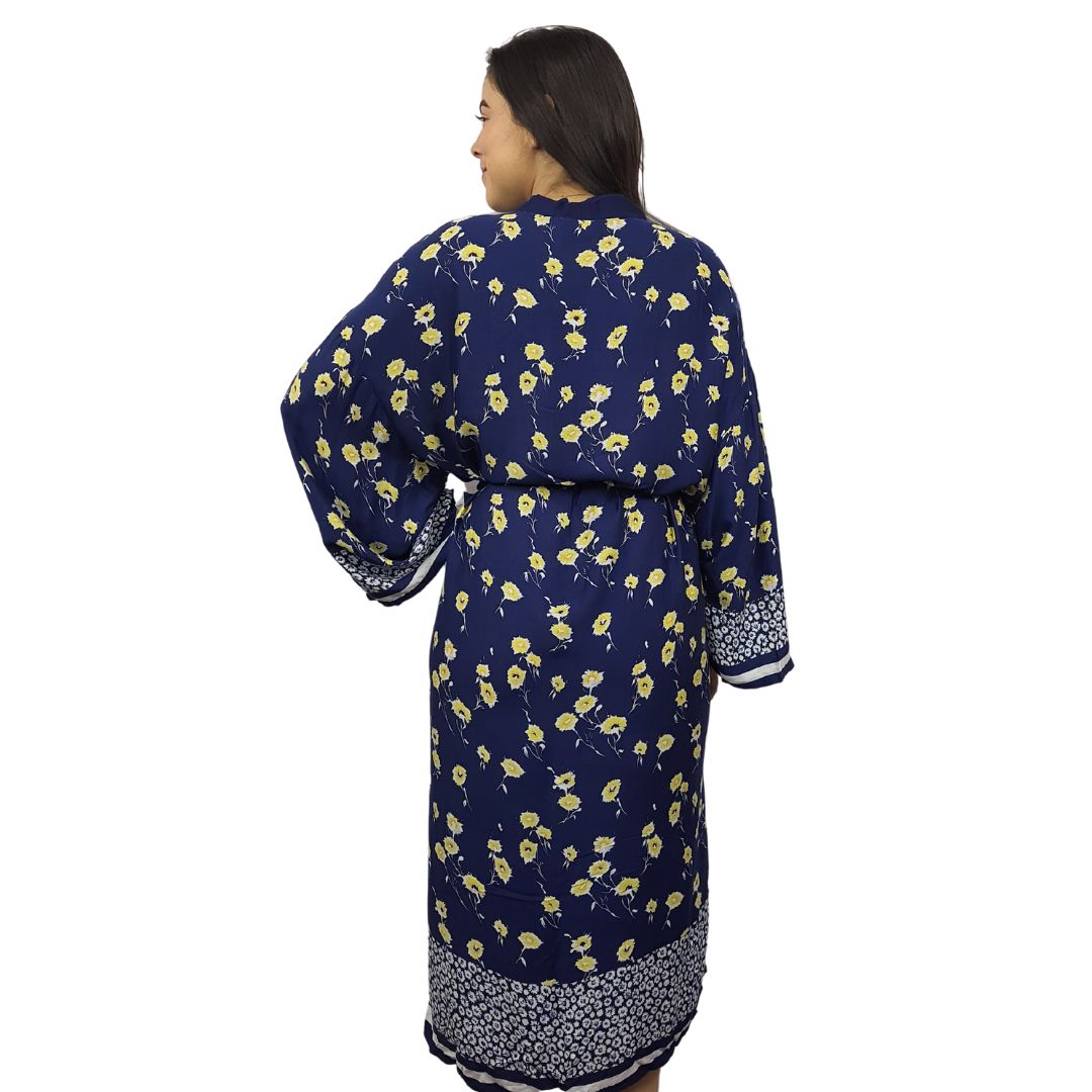 Bata de Pijama Vero Moda Azul Oscuro Style LUKA 9/10 ROBE(HOMEWEAR)