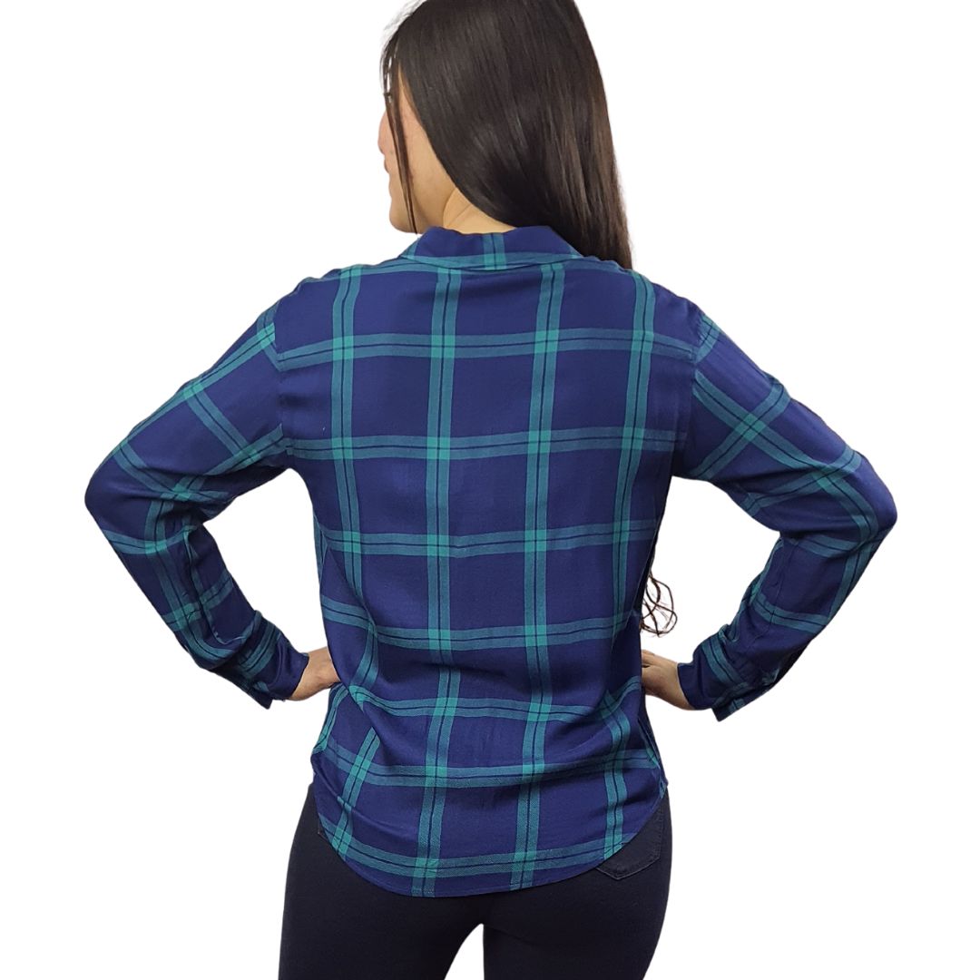 Blusa Vero Moda Verde Esmeralda Style WISTARIA MULTI TARTAN L/S SHIRT(SL)