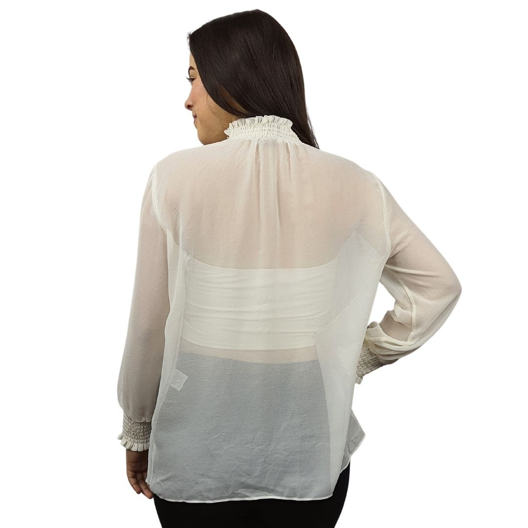 Blusa Vero Moda Blanco Style LAUDER 3/4 WOVEN TOP SET(VMC-RN)
