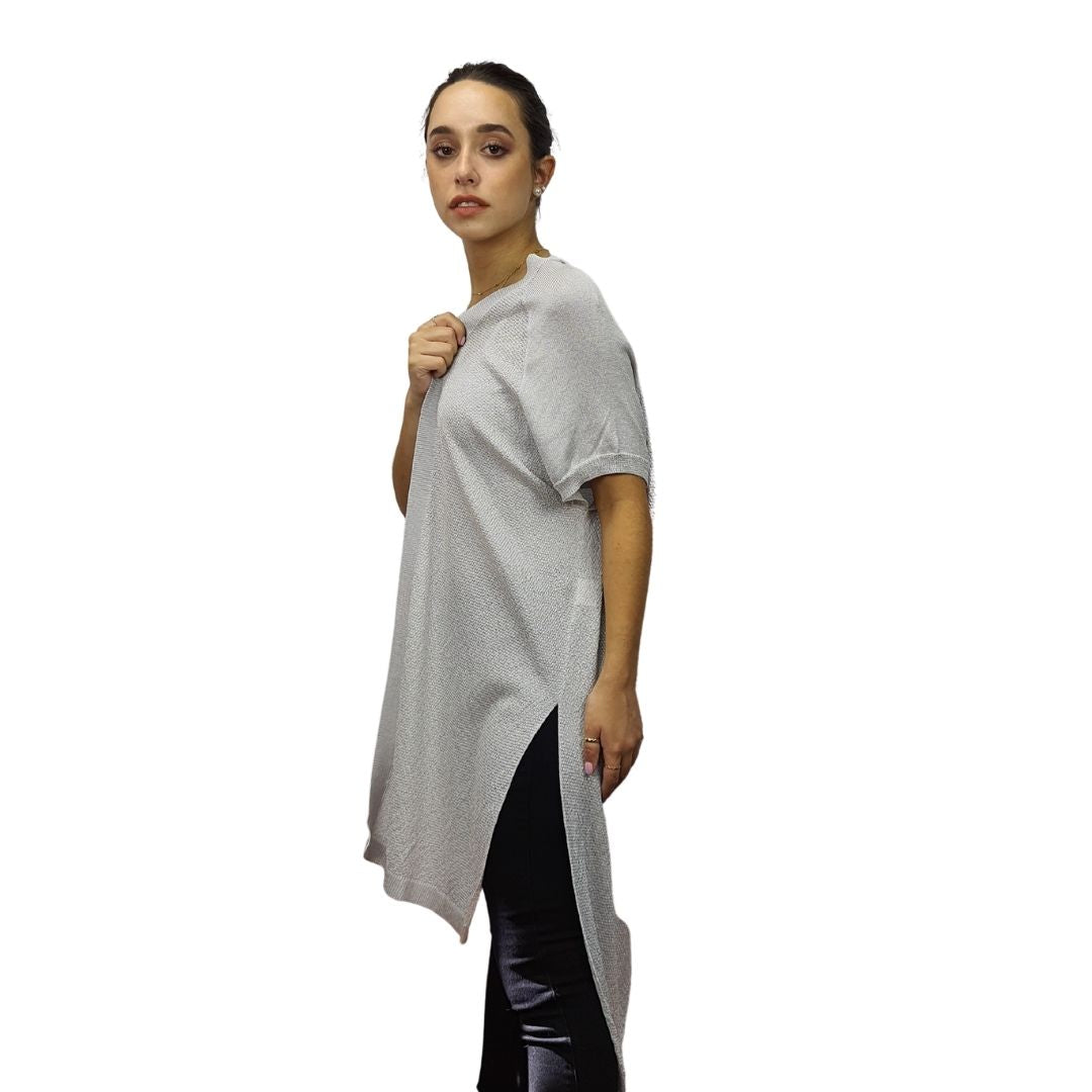 Tapado Veromoda Gris Style DEBBY S/S KNIT CARDIGAN(NE-EC-2)