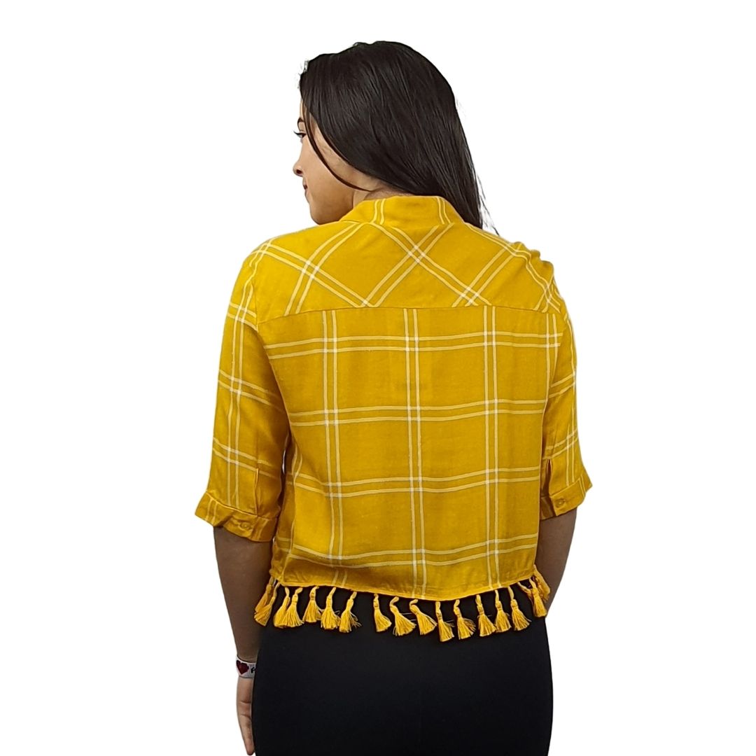 Blusa Vero Moda Mostaza Style SISTER 1/2 SHIRT(HH)