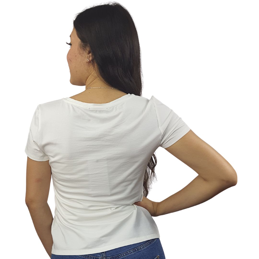 Polera Vero Moda Blanco Style PATTI S/S TOP(NN)