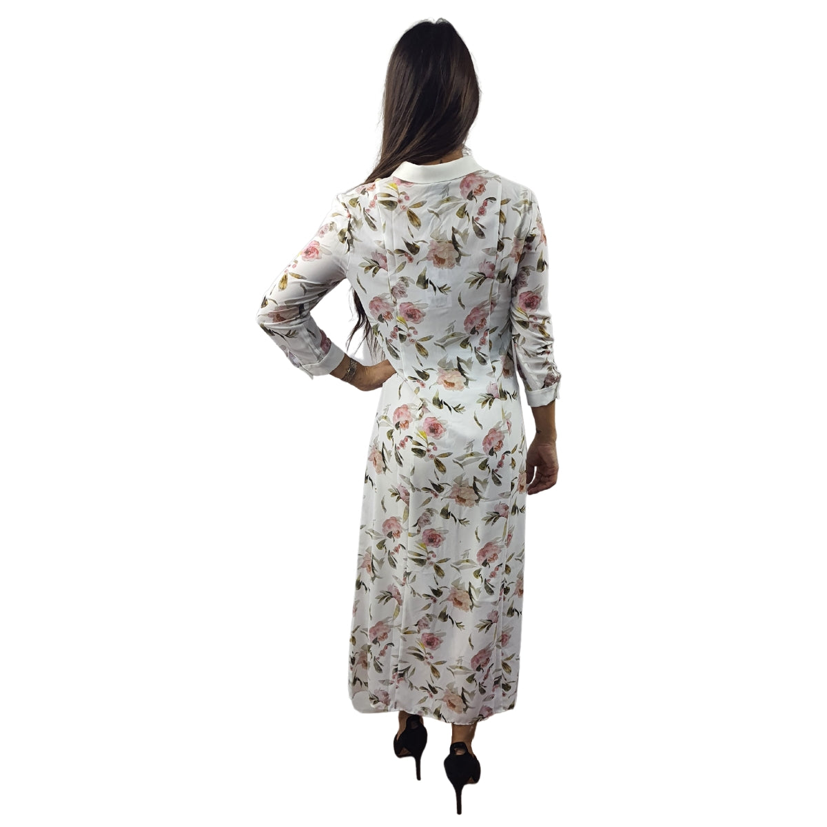 Vestido Vero Moda Blanco Style SUZY 3/4 LONG SHIRT SET(HH)