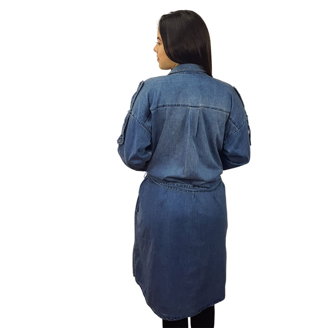 Vestido Veromoda Azul Style CASA 9/10 DENIM SHIRT(MW-CT-2)