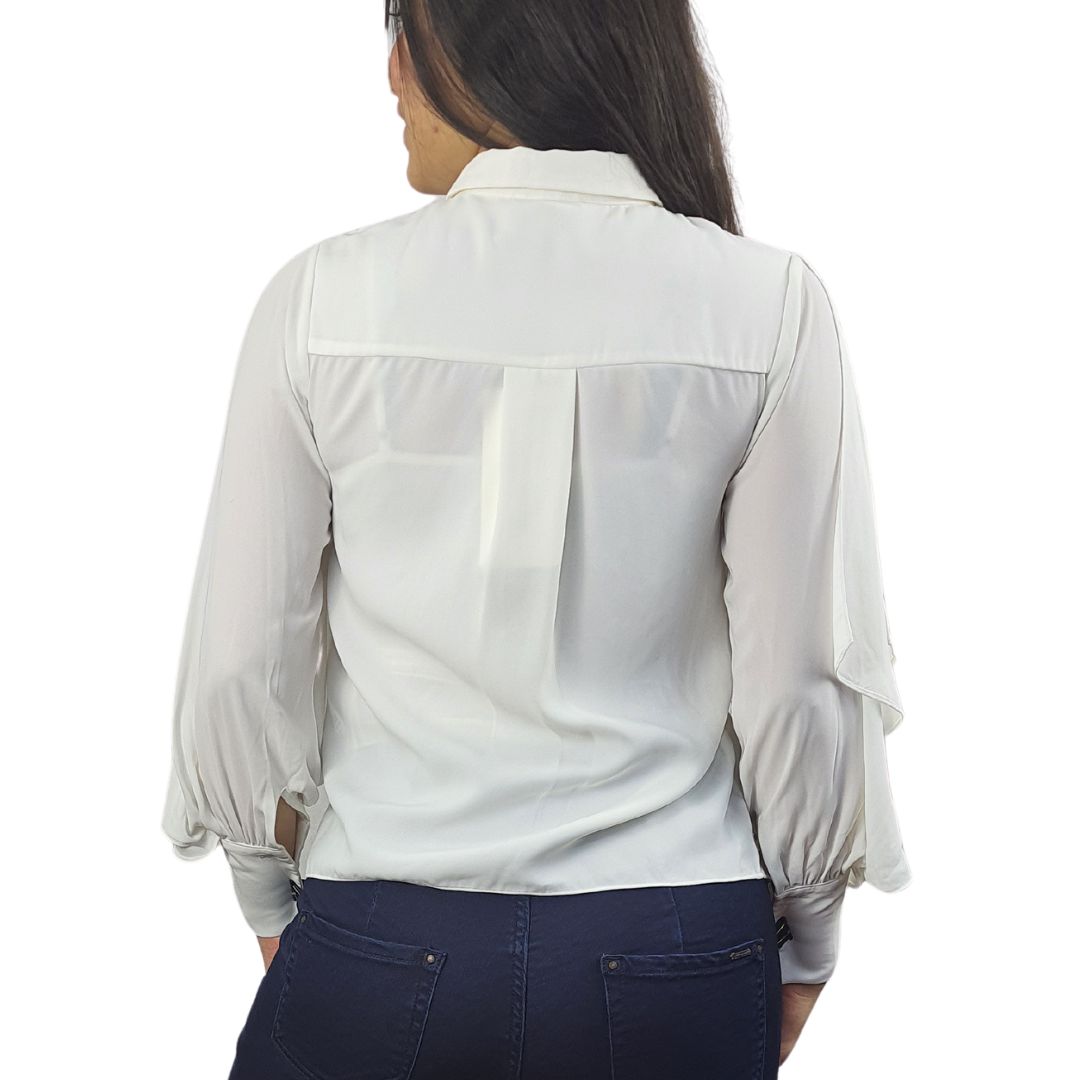 Blusa Vero Moda Blanco Style WINDY L/S SHIRT(VMC-PF)