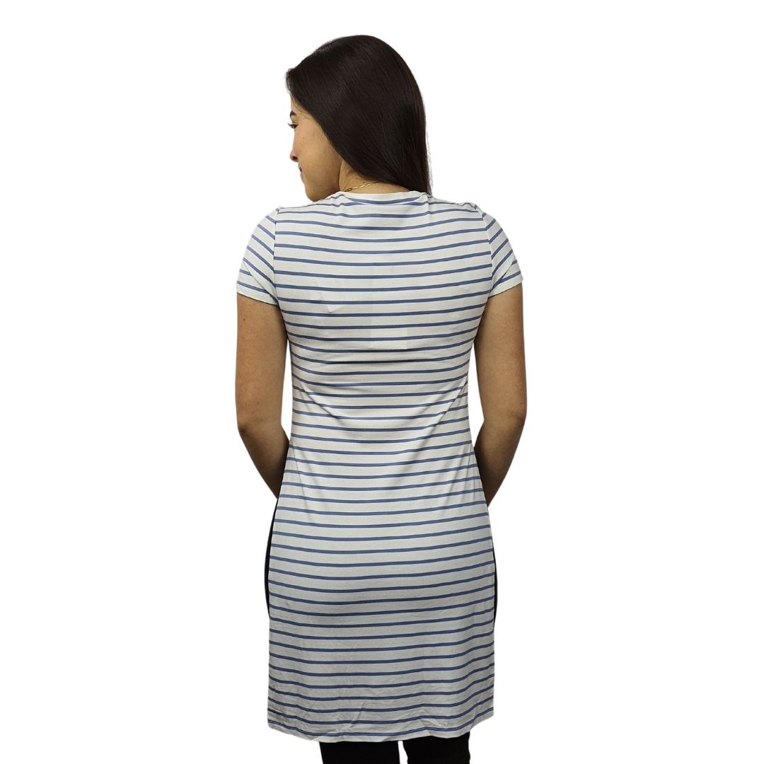 Polera Vero Moda Blanco y Azul Style SHIRLEY S/S TOP(NE-EC-2)
