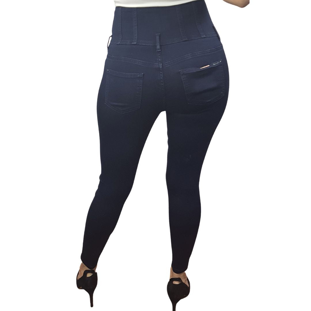 Jeans Vero Moda Azul Oscuro Style RIVAS 9/10 HW X-SLIM JEANS(BT)