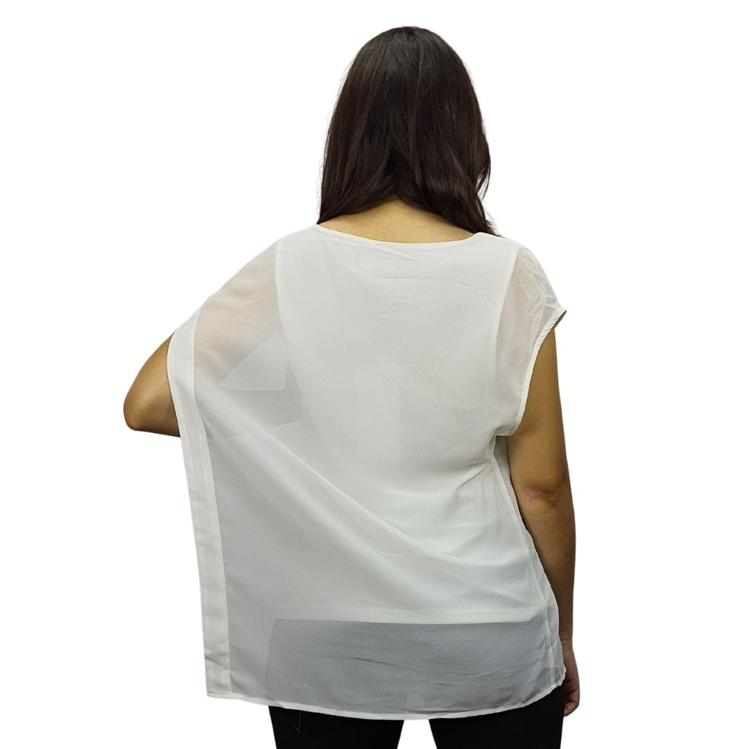 Blusa Vero Moda Blanco Style LUCIA FLOWER S/S TOP(TP-EC-2)