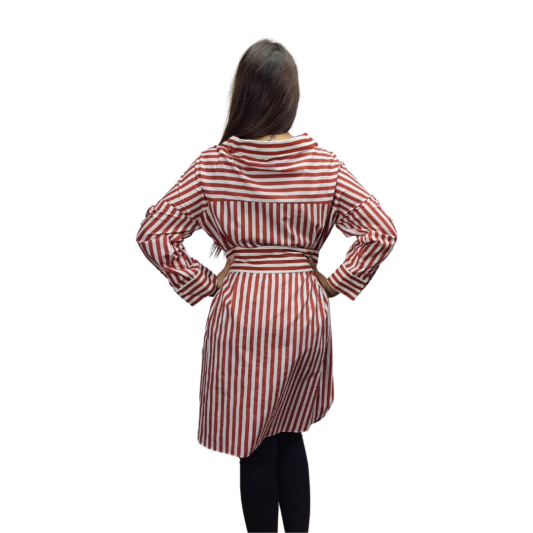 Vestido Vero Moda Rojo Style RITA L/S SHIRT DRESS(SL)
