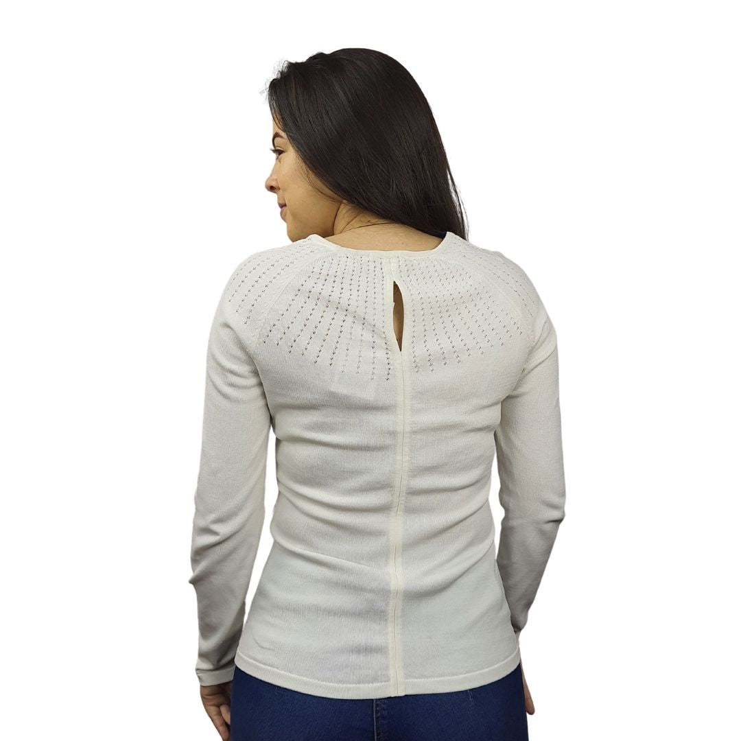 Blusa Vero Moda Blanco Style LADY L/S KNIT(VMC-EL)