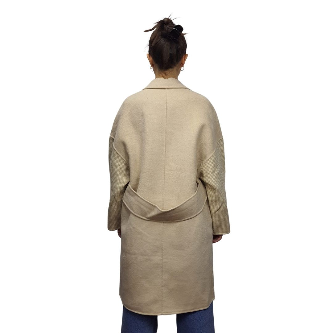 Blazer Vero Moda Beige Style ALPHABET CONTRAST DF L/S WOOL COAT(LL)