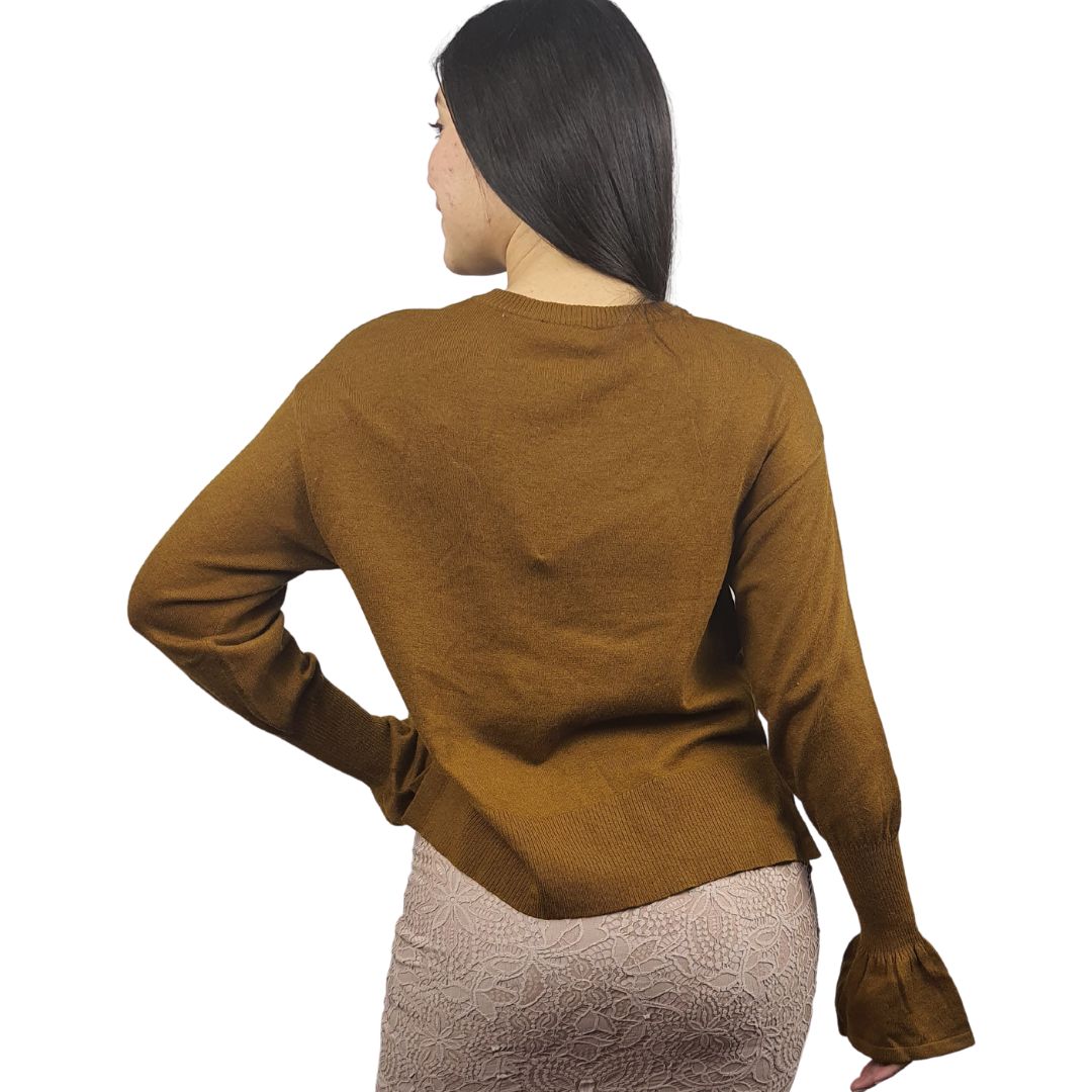 Sweater Vero Moda Marron Style TEDDY L/S KNIT(BJ)