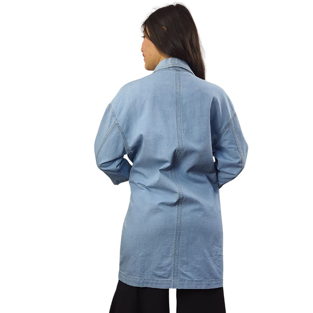 Blazer Vero Moda Azul Claro Style PURE 7/8 SLEEVE DENIM BLAZER(PM-ET-3)