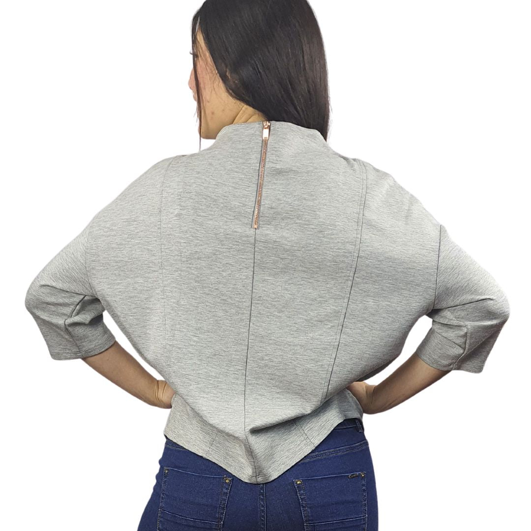 Blusa Vero Moda Gris Style BOM 3/4 TOP(NL)