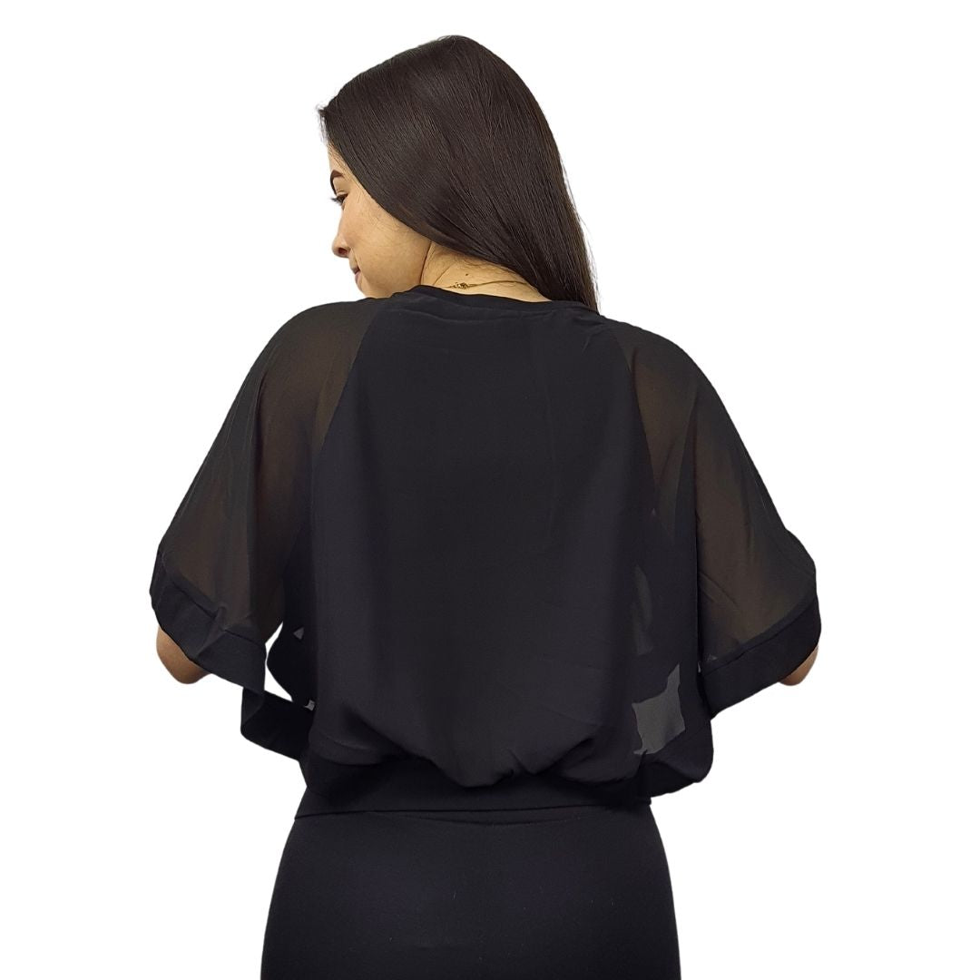 Blusa Vero Moda Negro Style RENEE S/S TOP(VMC-TP-ET-2)