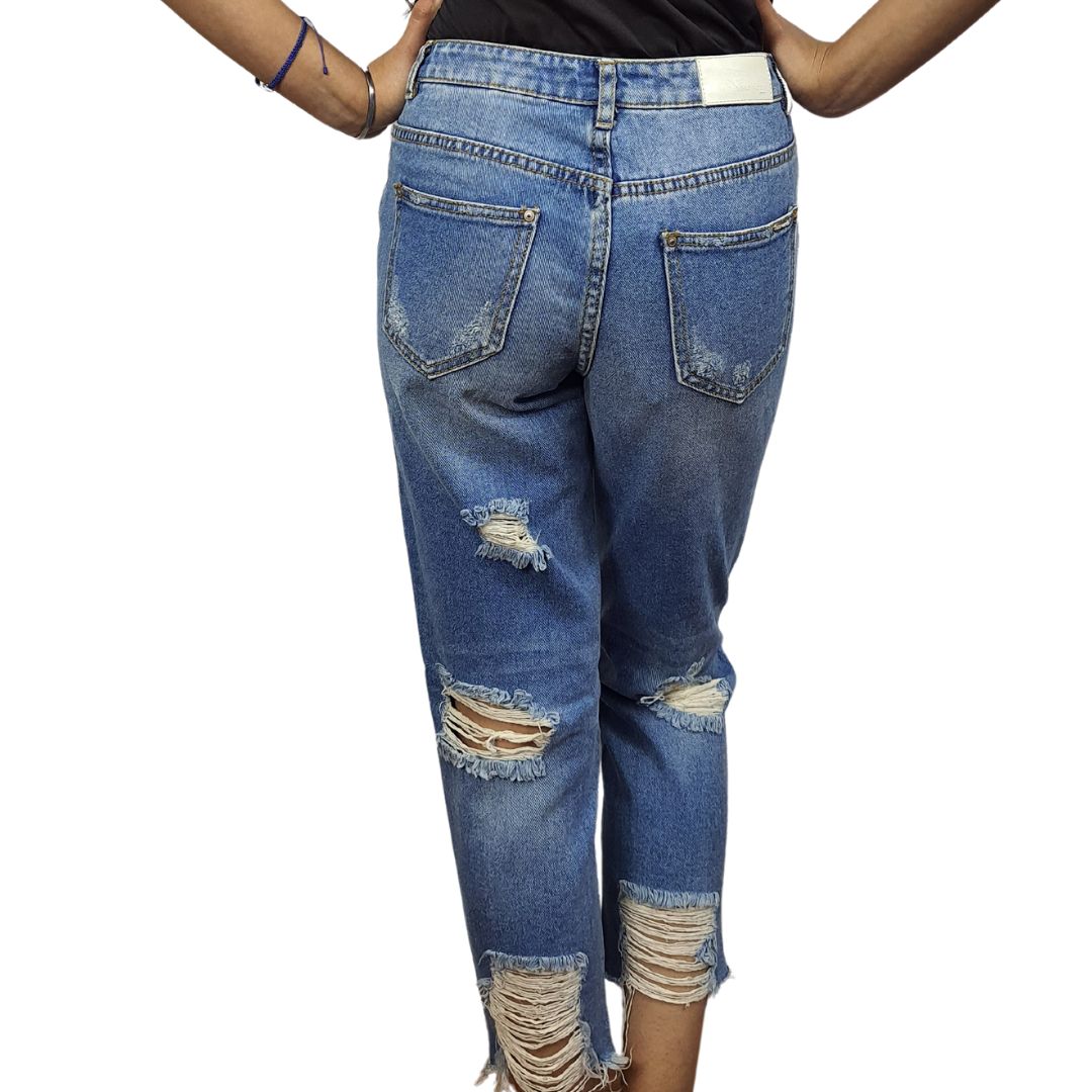 Jeans Vero Moda Azul Style UNITED 9/10 MW GIRLFRIEND JEANS(NR)