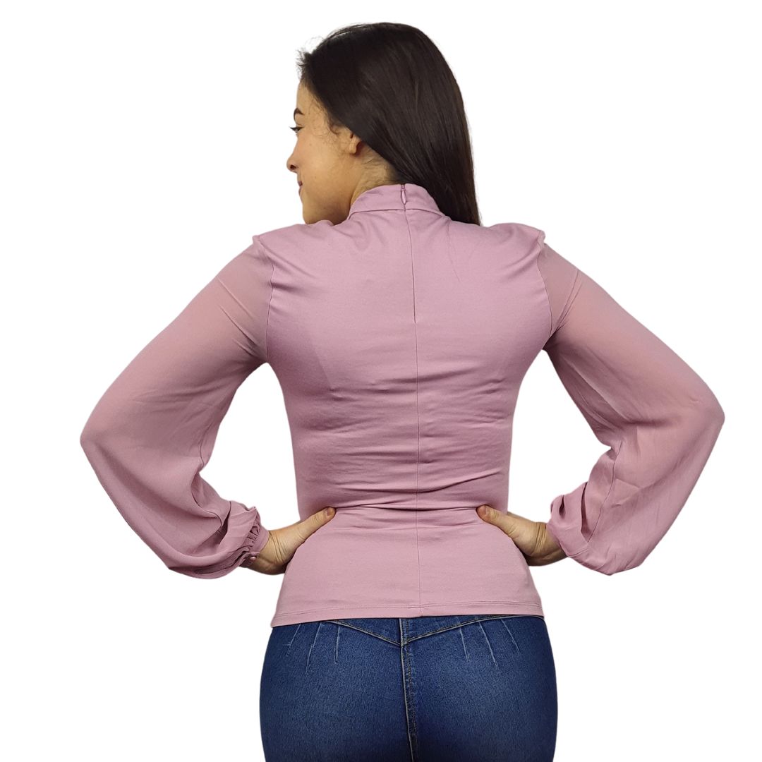 Blusa Vero Moda Rosa Vieja Style EFIN L/S TOP(BT)