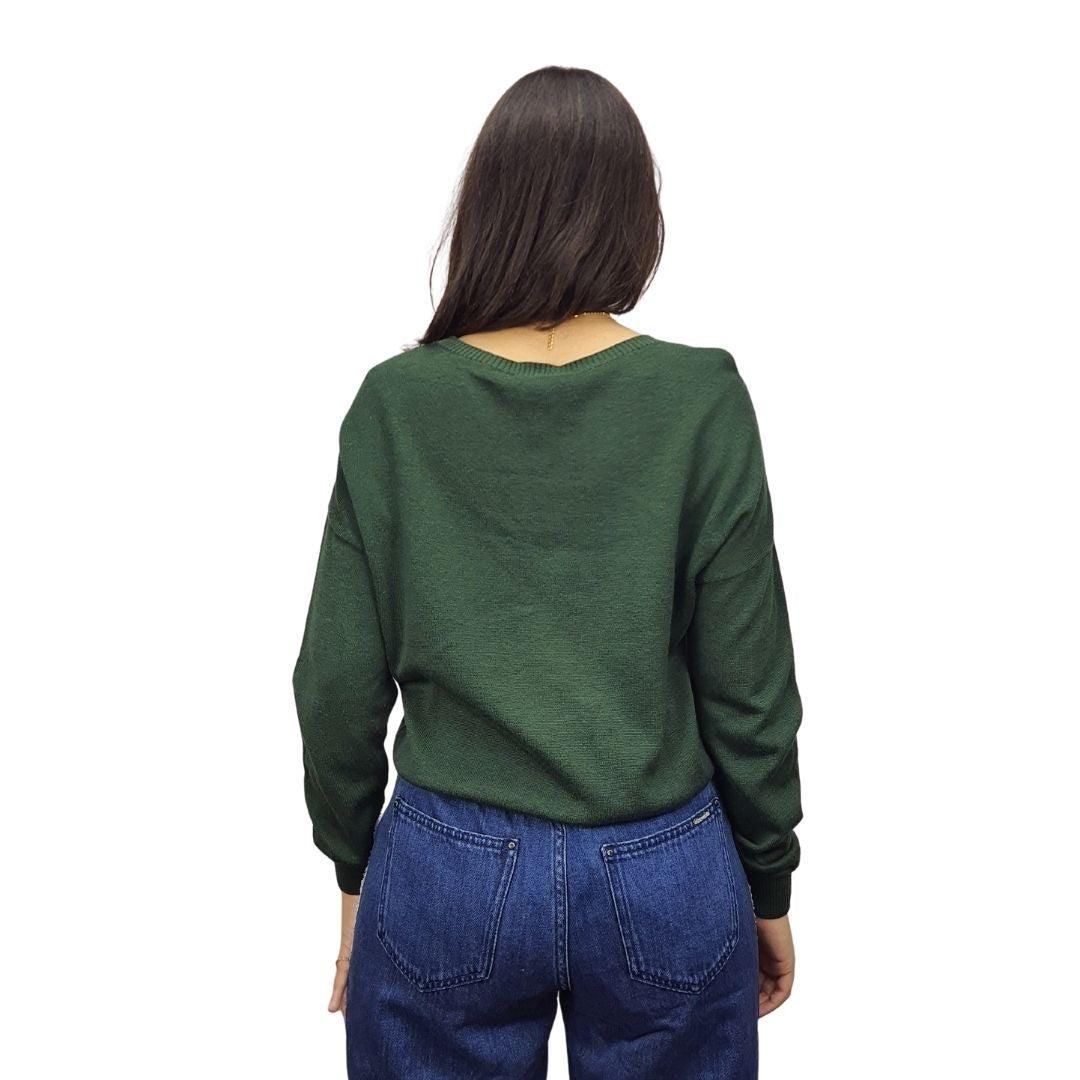 Sweater Vero Moda Verde Style STAR L/S KNIT(PM-CT-2)