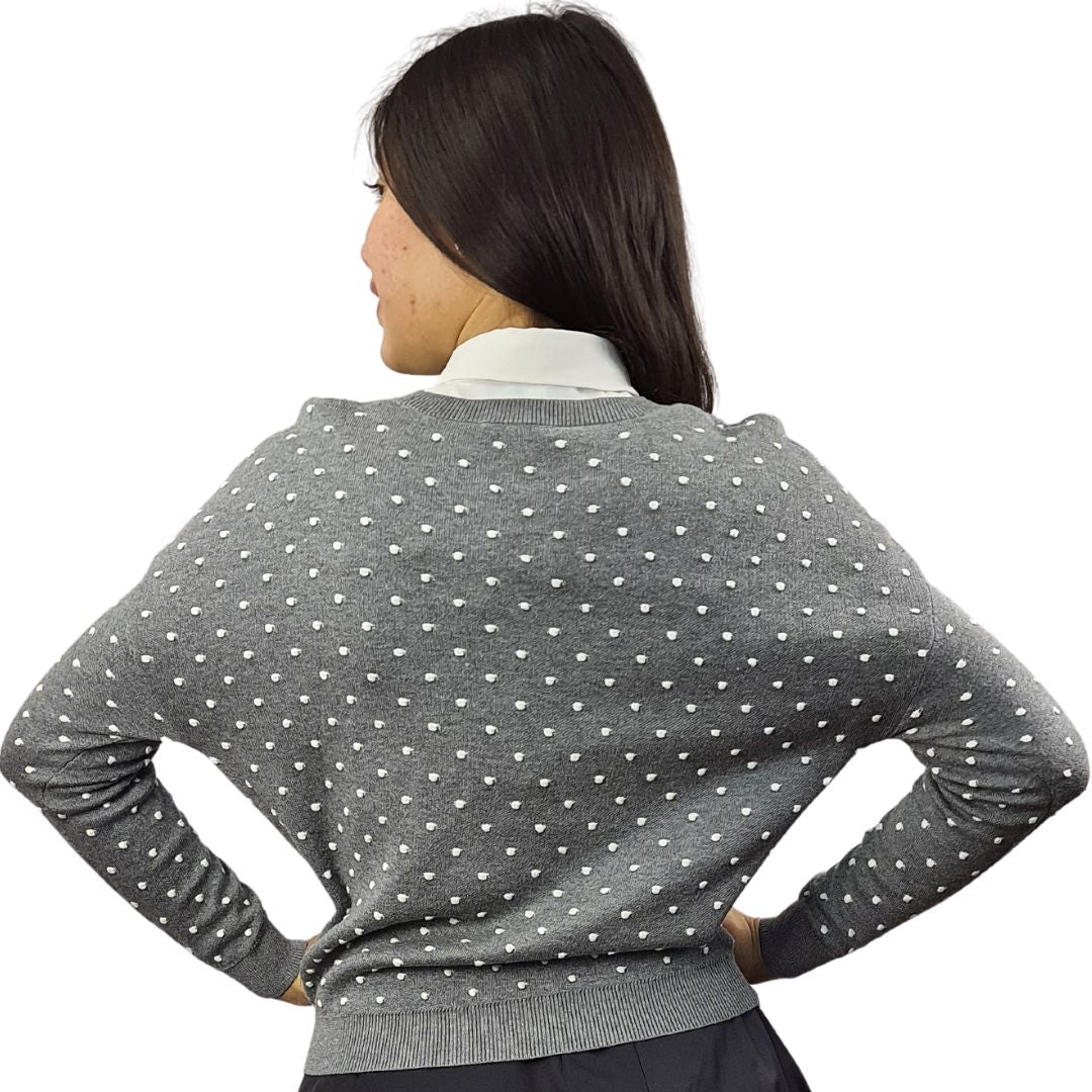 Sweater Vero Moda Gris Style DOTS L/S KNIT SET(MW-EC-2)