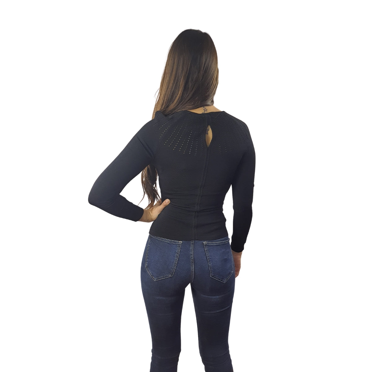 Blusa Vero Moda Negro Style LADY L/S KNIT(VMC-EL)