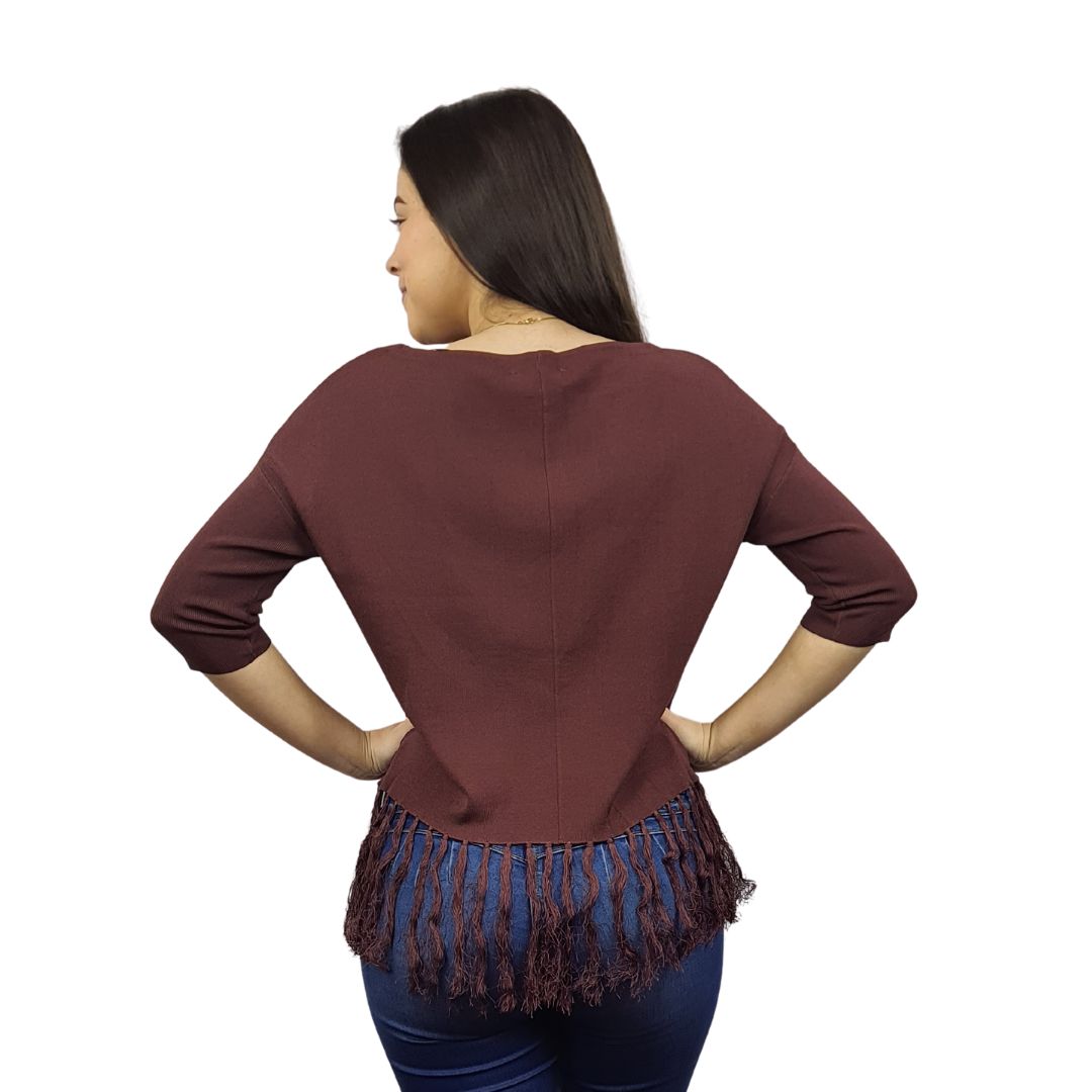 Blusa Vero Moda Marron Style MAYDAY 3/4 KNIT(VMC-BT)