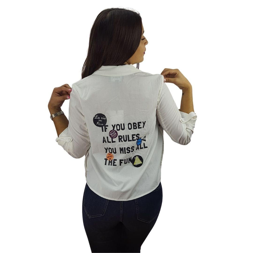 Blazer Vero Moda Blanco Style HOGO L/S BLAZER(TP)