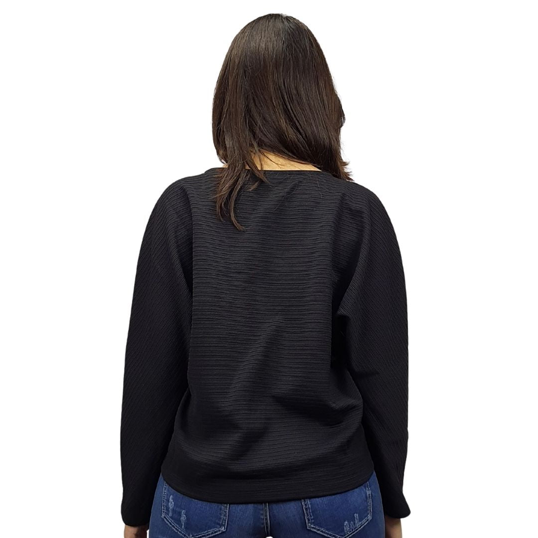 Blusa Vero Moda Negro Style RUGBY 9/10 JERSEY TOP(VMC-PM-ET-2)