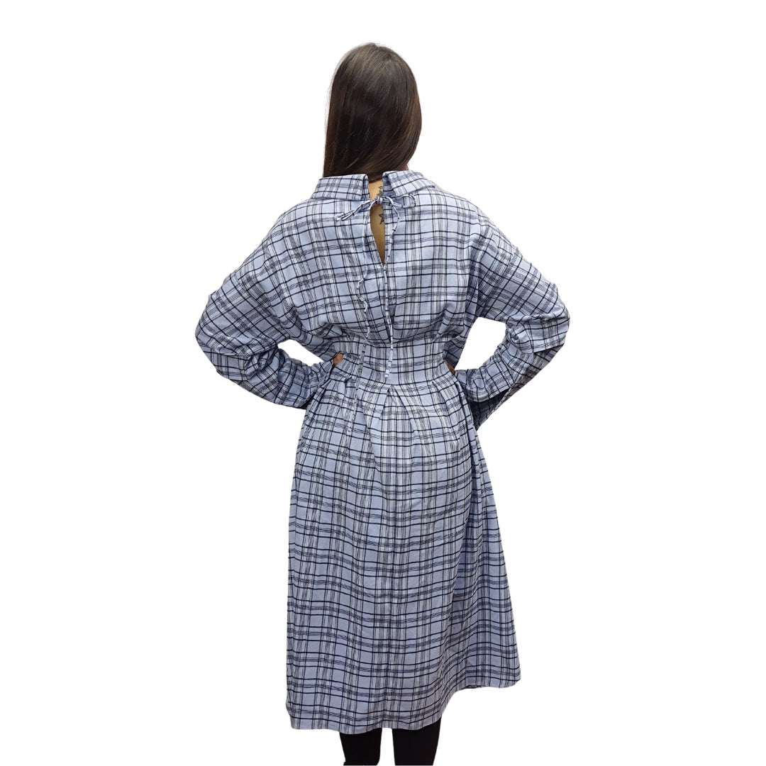 Vestido Vero Moda Azul Style PEANUT L/S SHIRT DRESS(LL)