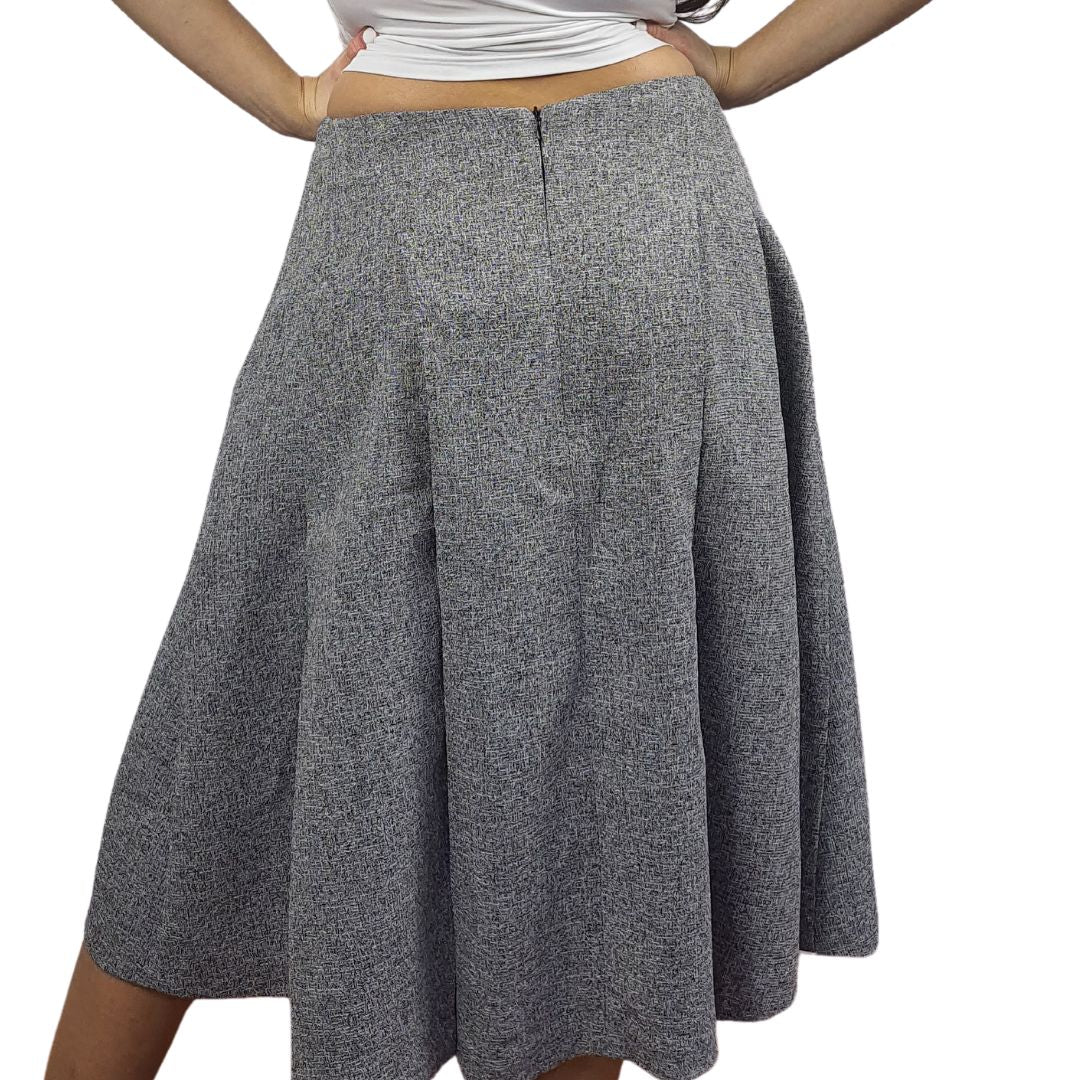 Falda Vero Moda Gris Style PANSY MIDI SKIRT(VMC-UM)