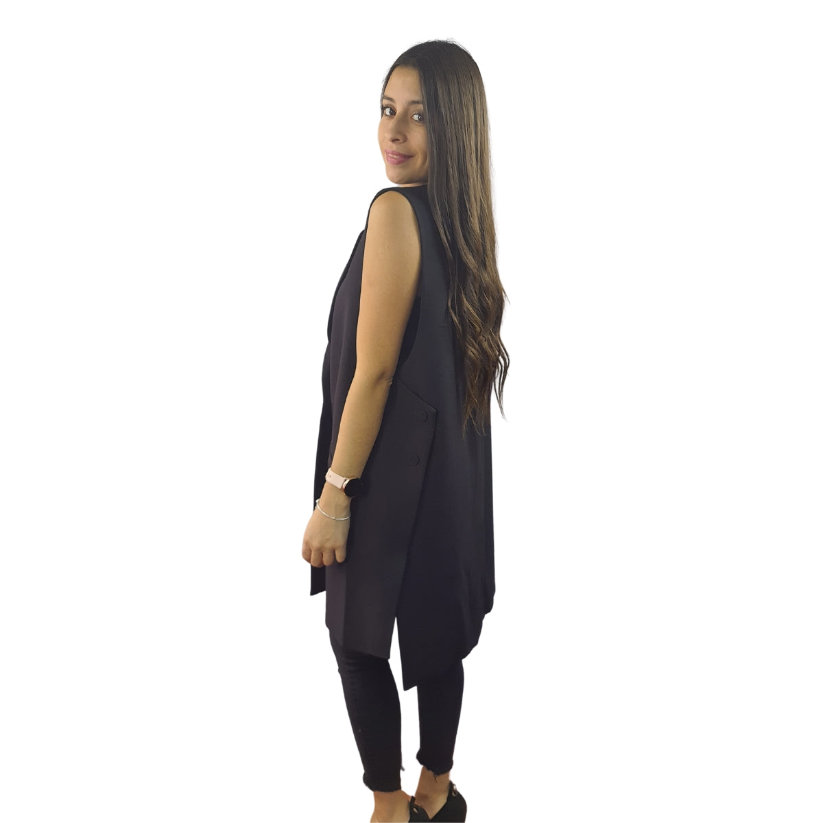 Tapado Vero Moda Negro Style SNAPY WAISTCOAT(VMC-PM-ET-3)