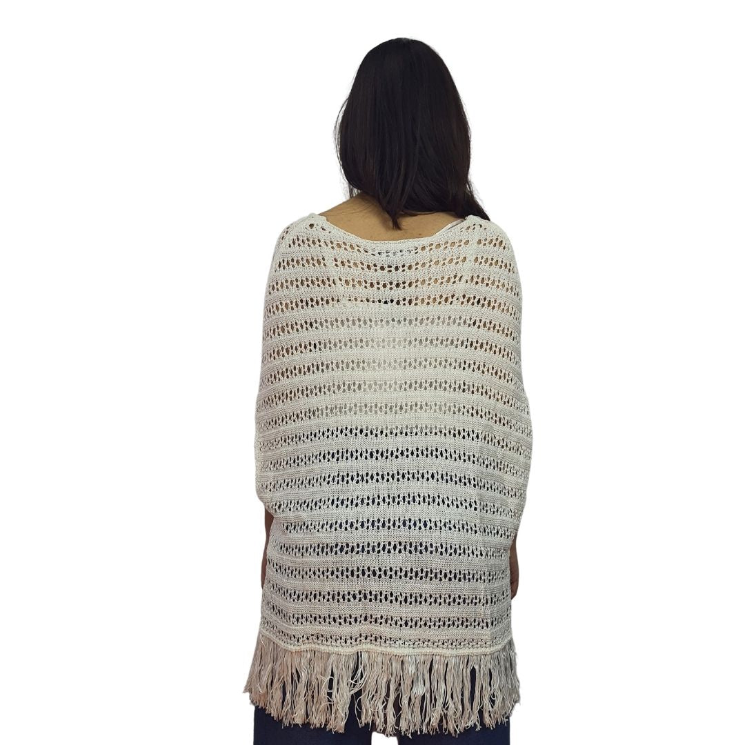 Poncho Vero Moda Blanco Style PENNY S/S KNIT(TP-EC-3)