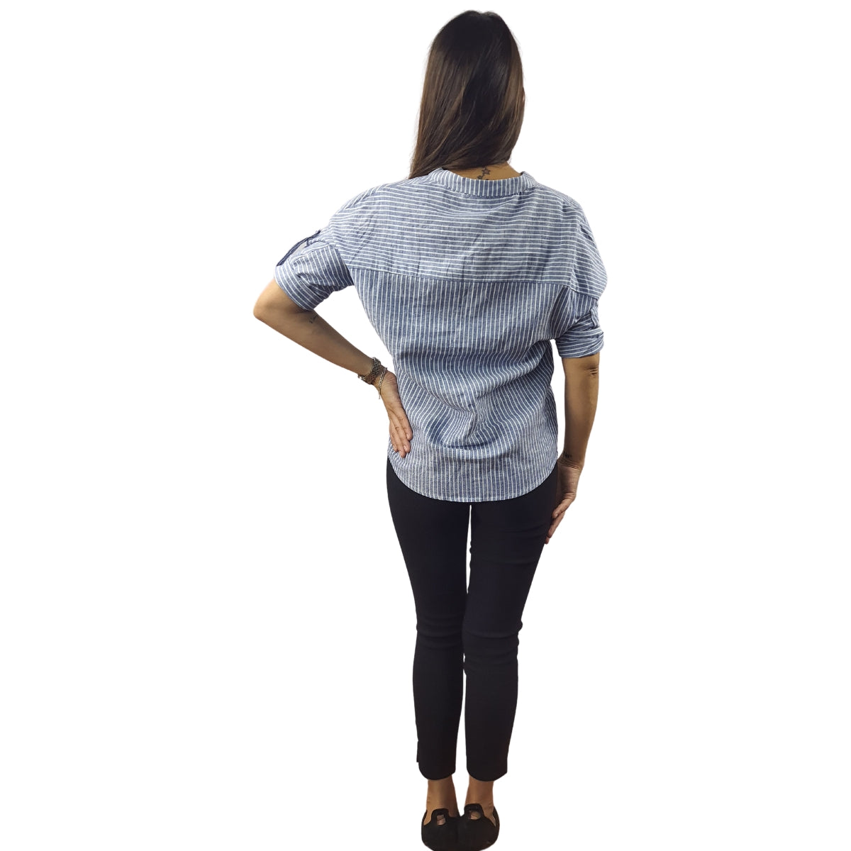 Blusa Vero Moda Azul Claro Style YOUNG 3/4 DENIM SHIRT(TP)
