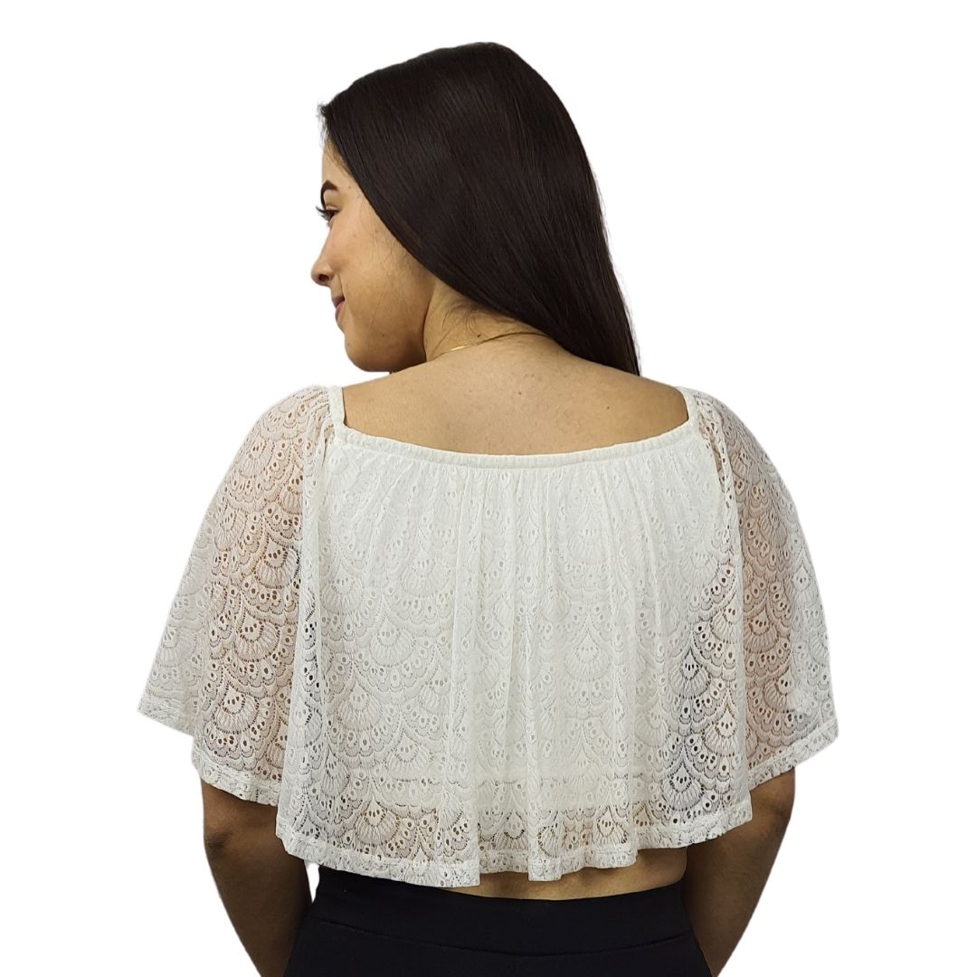 Blusa Vero Moda Blanco Style JENNY SHORT LOOSE S/S TOP(CR)