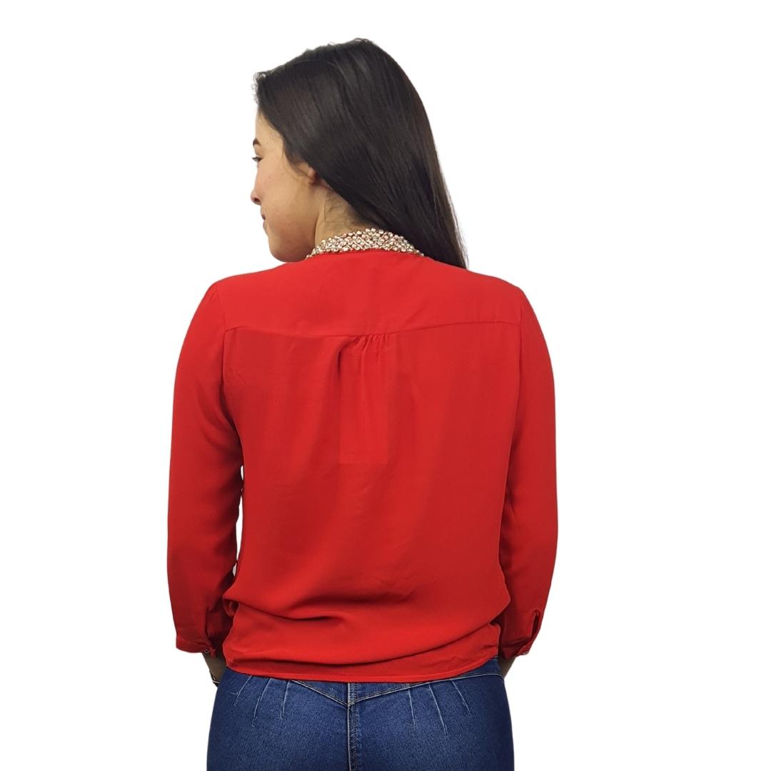 Blusa Vero Moda Rojo Style PANDORA 3/4 TOP(VMC-BN-ET-2)