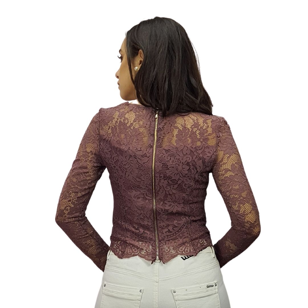 Blusa Vero Moda Rosa Vieja Style GRASS L/S TOP(VMC-BN-ET-2)