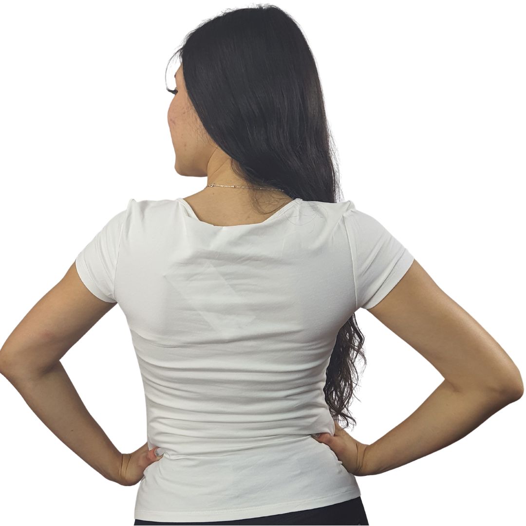 Polera Vero Moda Blanco Style BUNNY BASIC S/S TOP(CR)