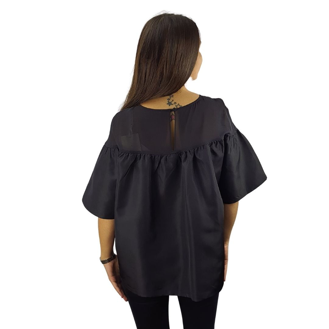 Blusa Vero Moda Negro Style ROSE S/S WOVEN TOP(COUTUREMADE)