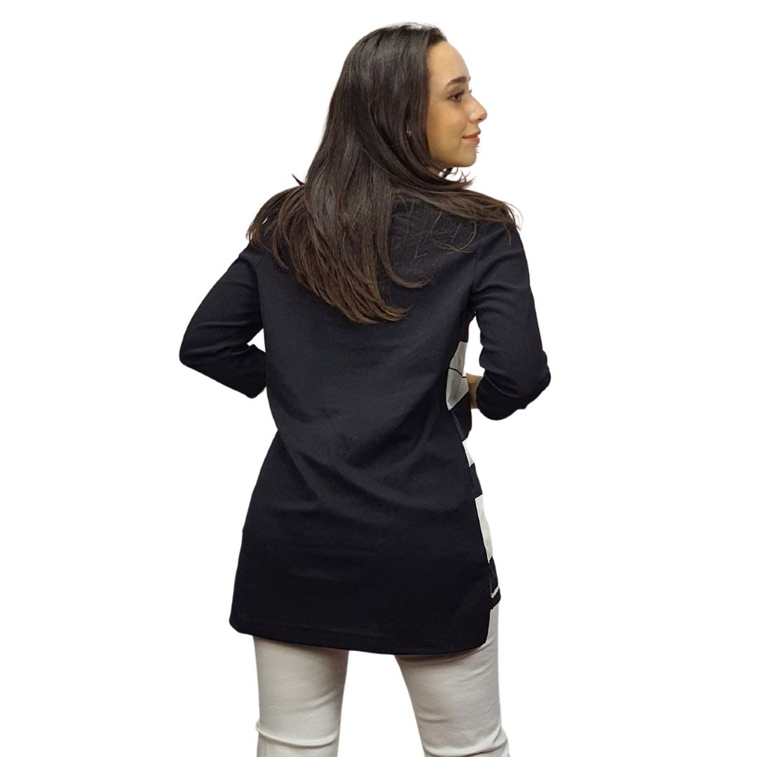 Blusa Vero Moda Negro Style MICA 3/4 LONG TOP(MW-ET-2)